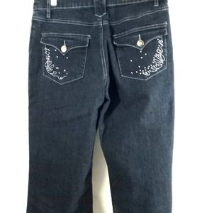 COS JEANS EMBELLISH PETITE HIGH RISE BOOT CUT